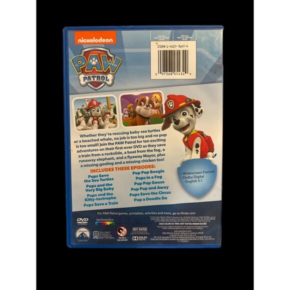 Paw Patrol Marshall Swim Huggable Plush Toy NEW + DVD Bundle Nickelodeon - Picture 6 of 7